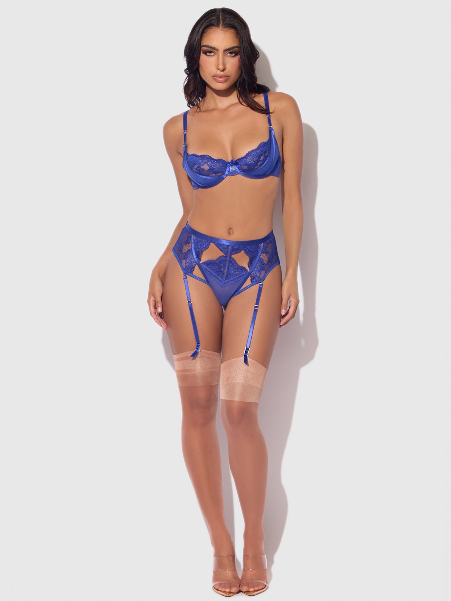 HARLOW LACE UNDERWIRE BRA & HIGH WAIST BACKLESS PANTY SET