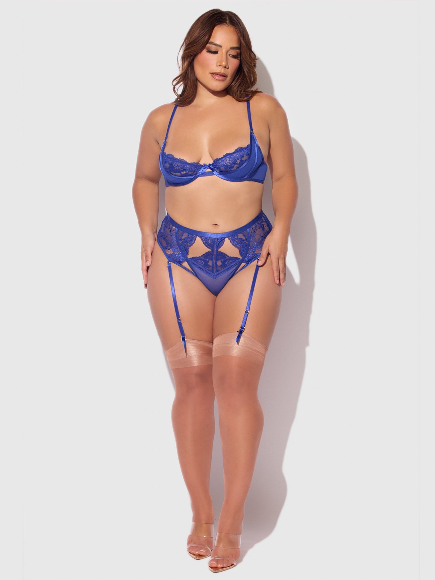 HARLOW LACE UNDERWIRE BRA & HIGH WAIST BACKLESS PANTY SET