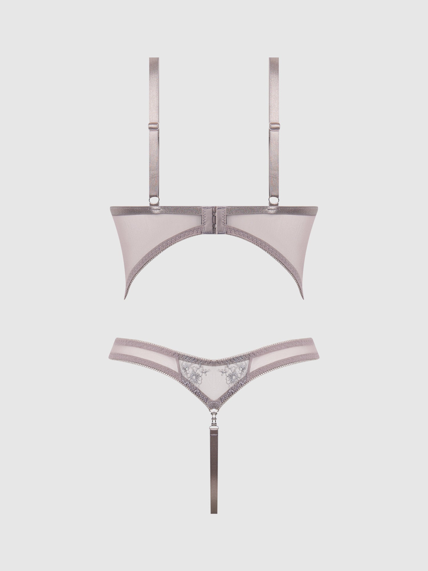 EMBROIDERED LACE TEDDY - WIRE FREE
