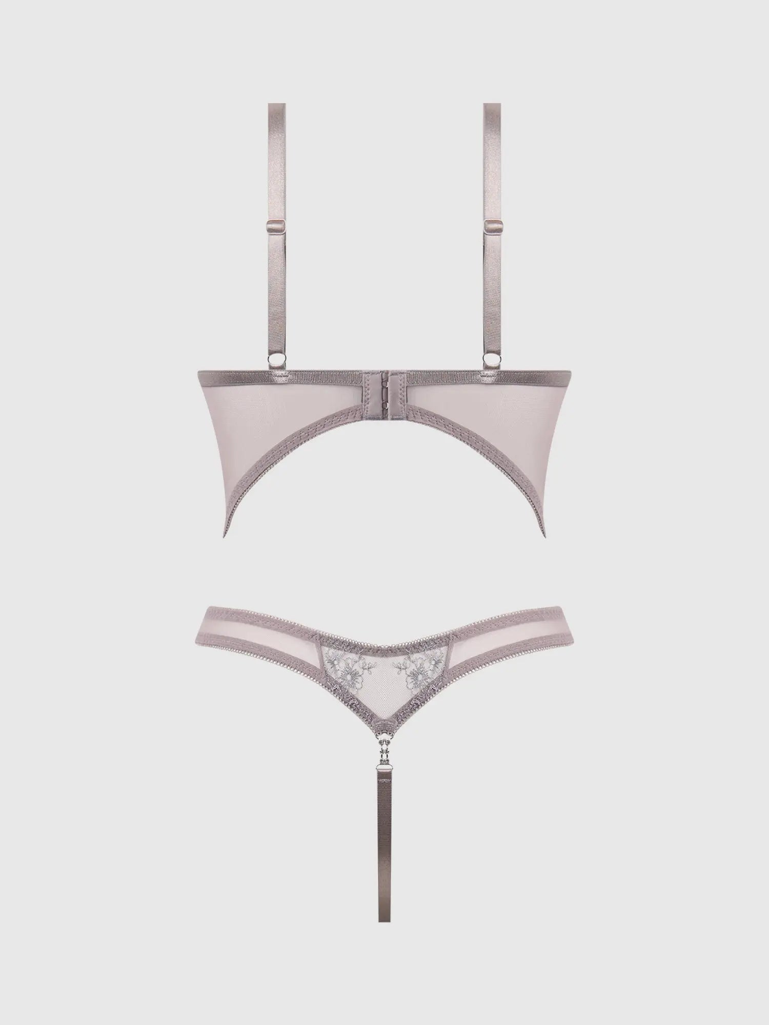 EMBROIDERED LACE TEDDY - WIRE FREE
