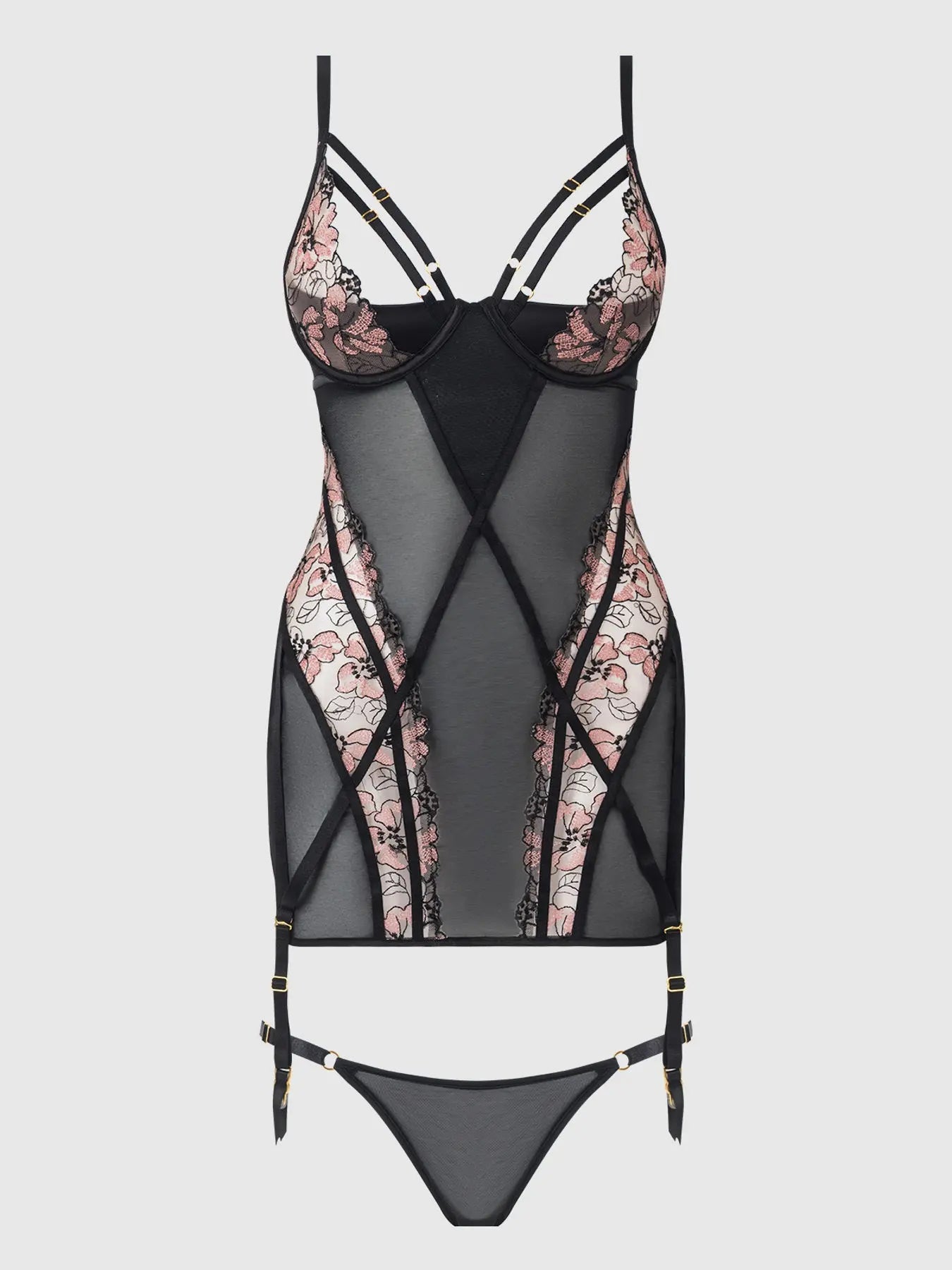 NOVA BLACKLIGHT CHEMISE SET