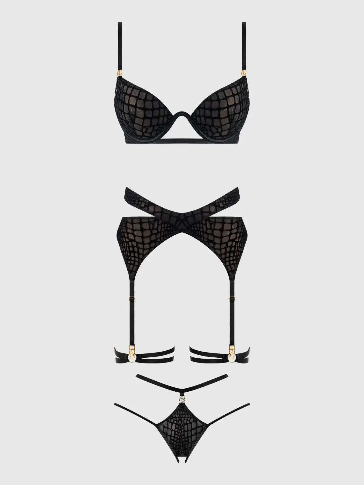 SNAKE 3 PIECE BRA SET