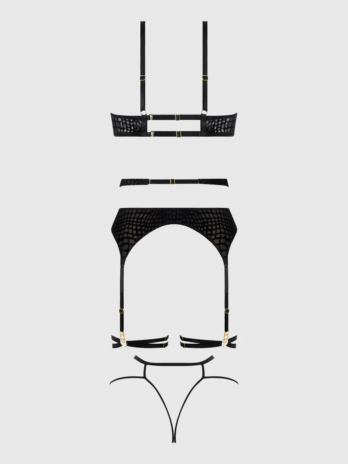 SNAKE 3 PIECE BRA SET