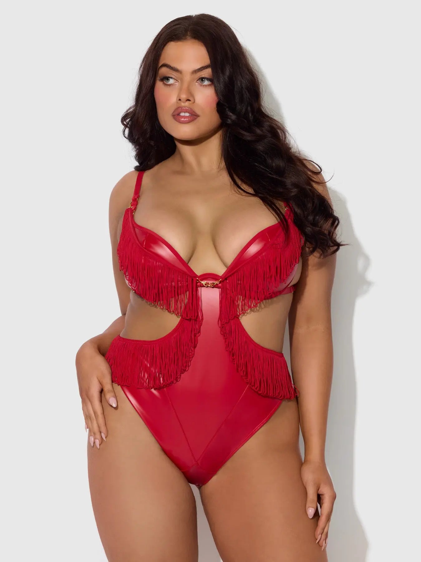PHOENIX TEDDY : Red Lingerie Teddy