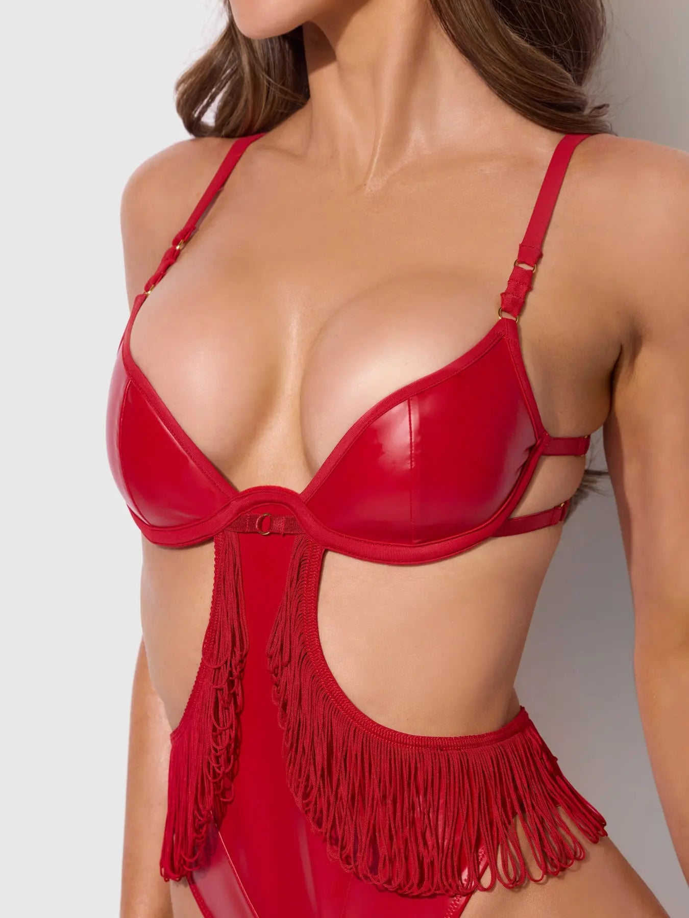 PHOENIX TEDDY : Red Lingerie Teddy