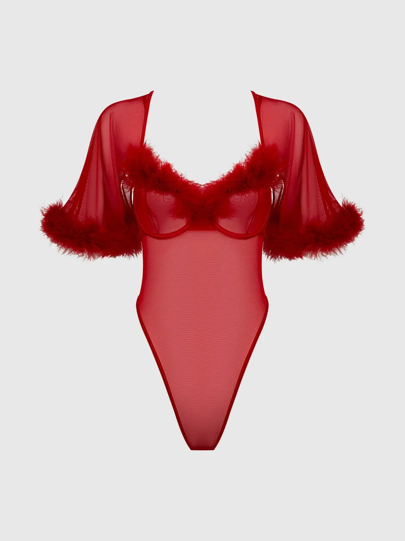 MARILYN BELL-SLEEVED BODYSUIT Lingerie HOD
