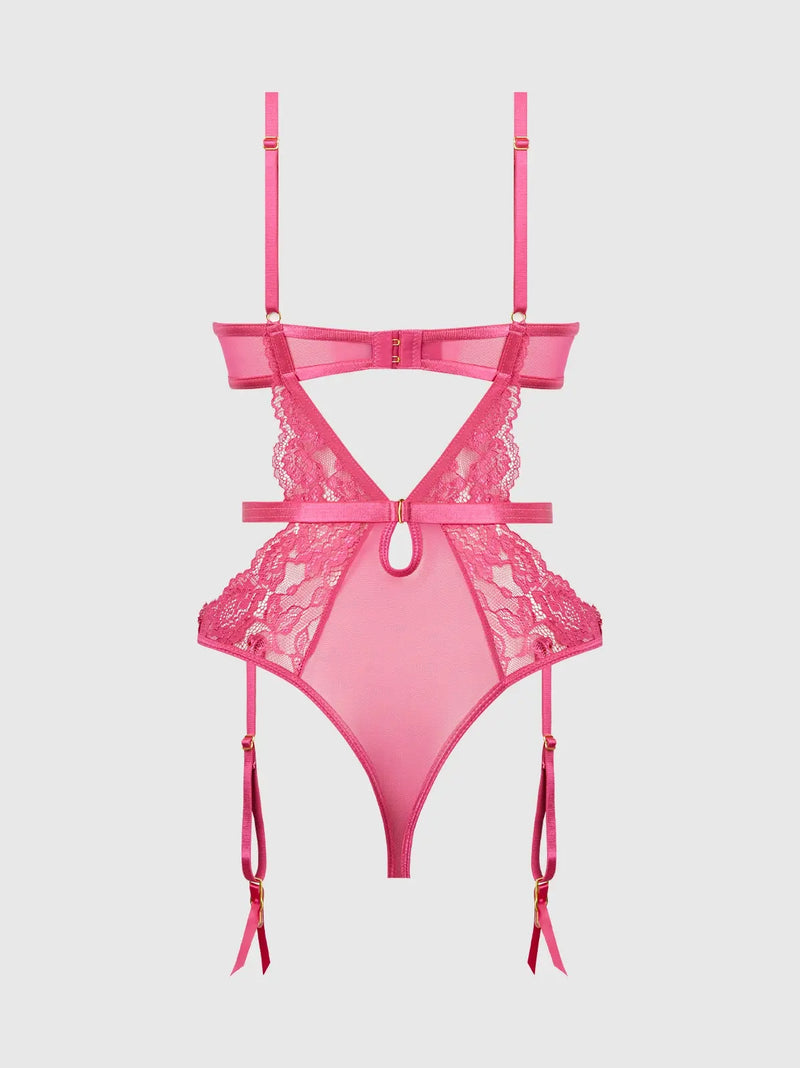 HARLOW LACE & MESH UNDERWIRE TEDDY Lingerie HOD