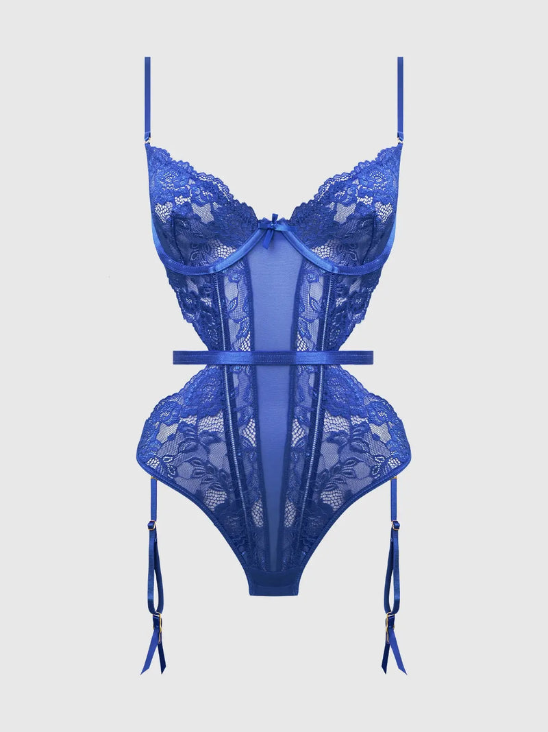 HARLOW LACE & MESH UNDERWIRE TEDDY Lingerie HOD