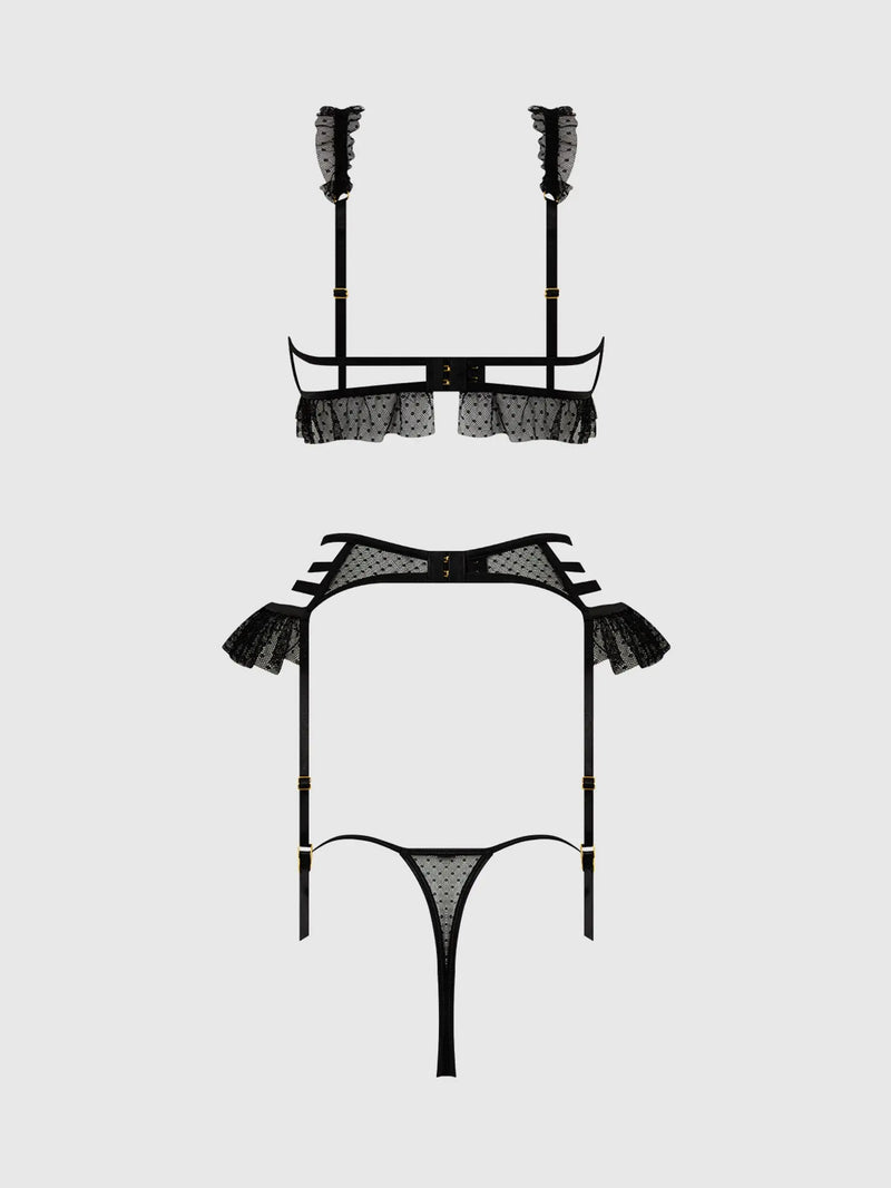 PORTIA 3 PIECE BRA, GARTER & THONG SET Lingerie