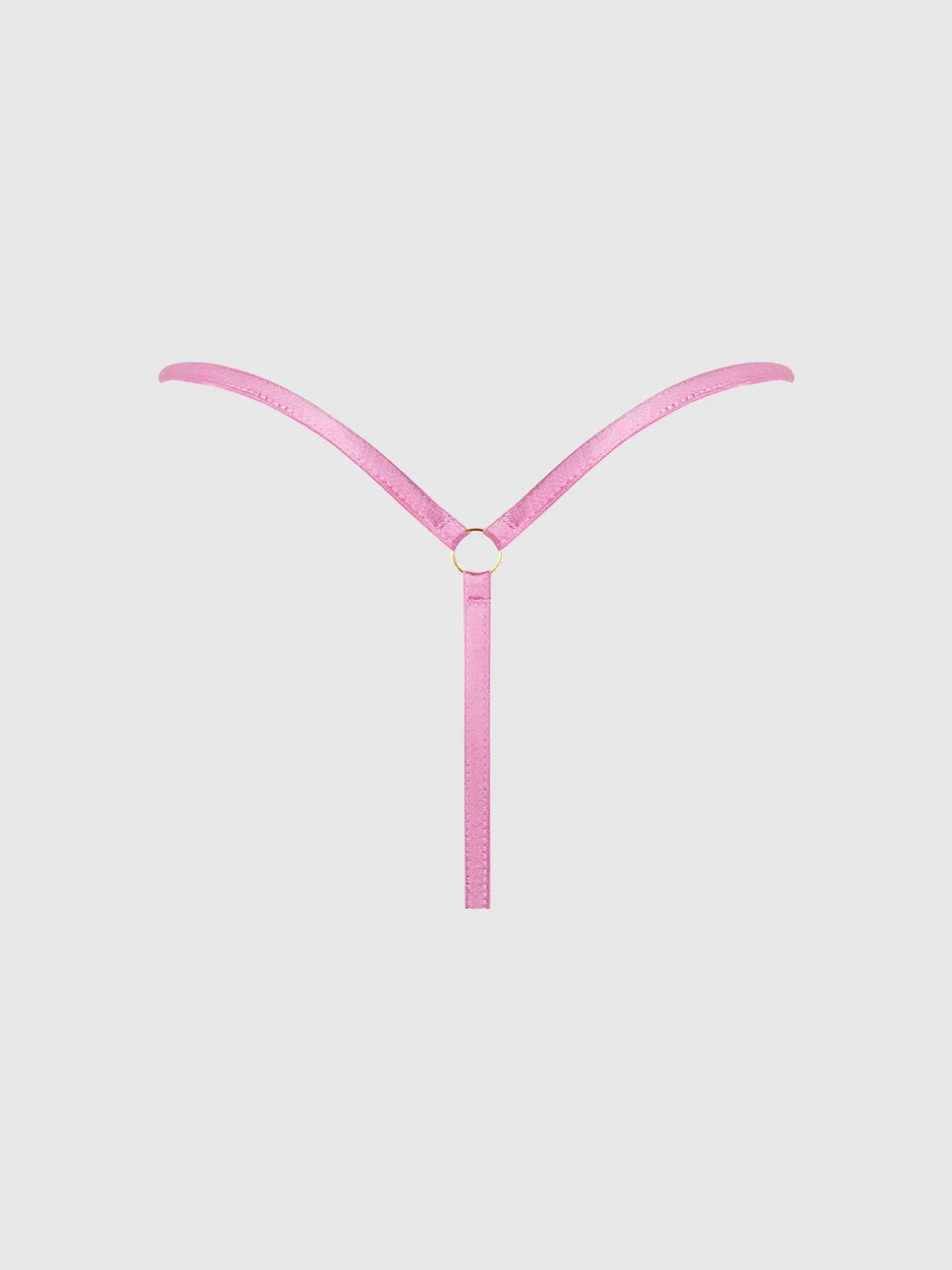 Pink Lace Strappy G-String