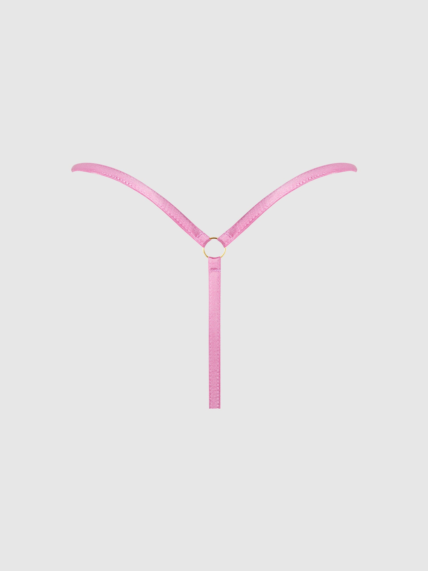 Pink Lace Strappy G String Underwear