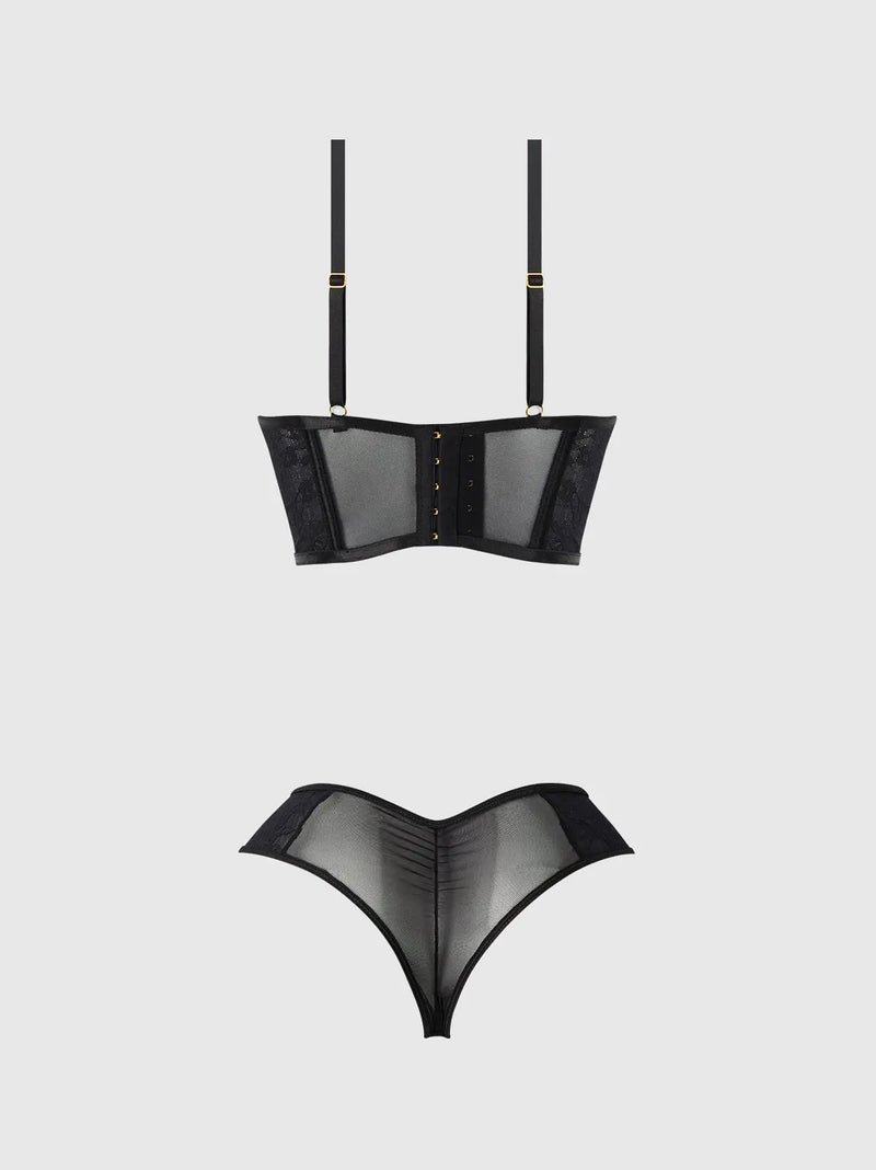 GIA 2 PIECE LONGLINE BRA & PANTY SET Lingerie HOD