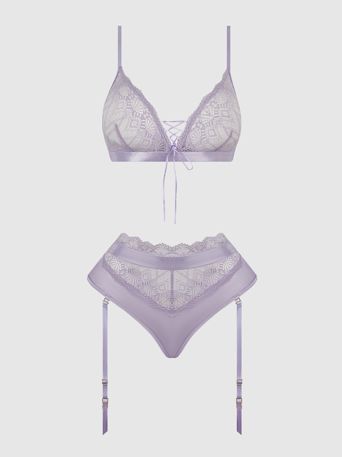 Lace Micro Bralette & Thong Lingerie Set