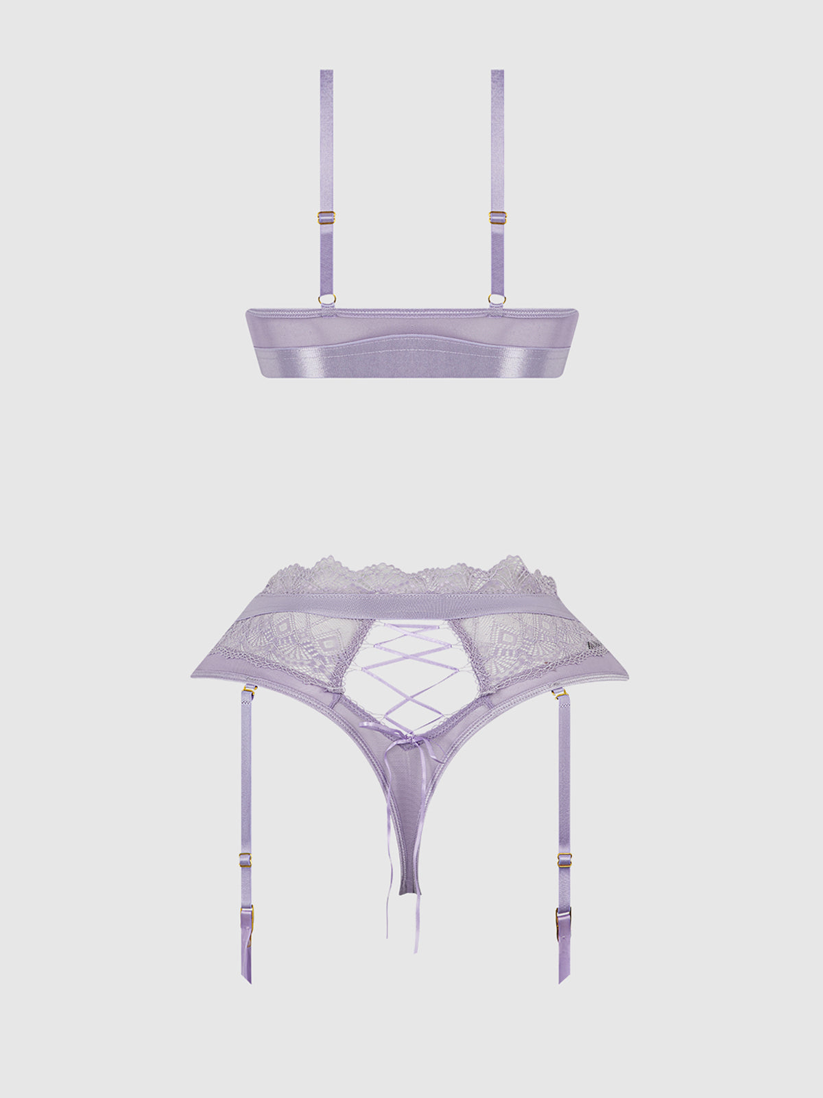 Lace Micro Bralette & Thong Lingerie Set