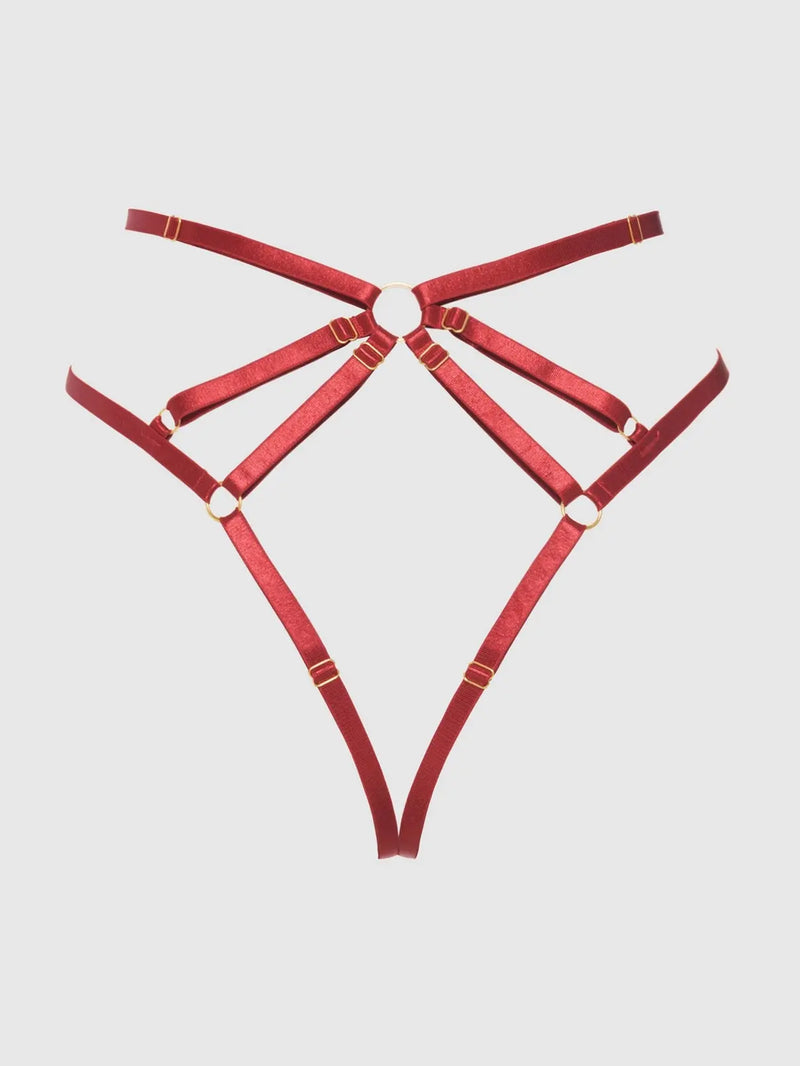 red crotchless underwear