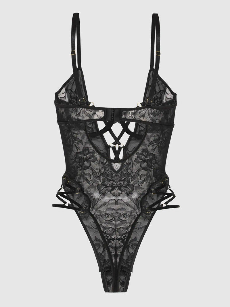 FLORA STRAPPY LACE TEDDY Lingerie HOD