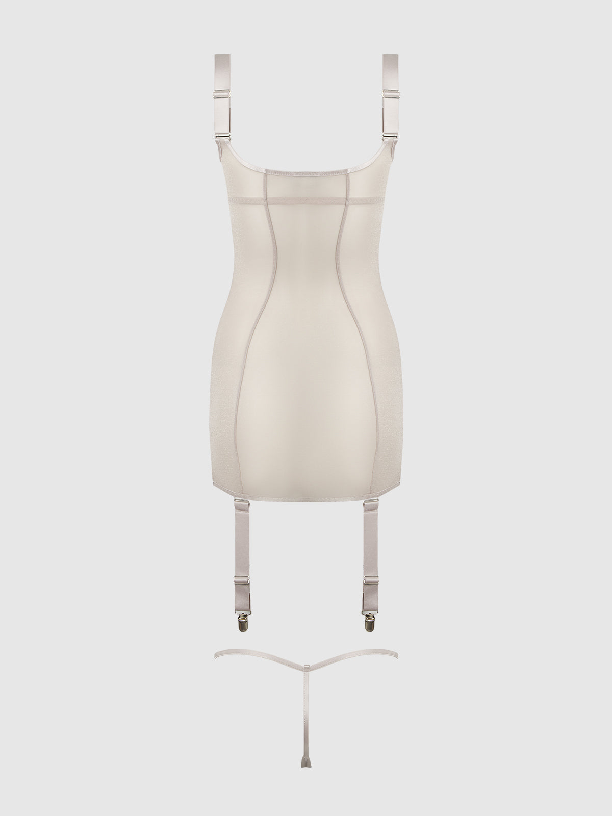 Shimmer Mesh Underwire Chemise & G-String Set