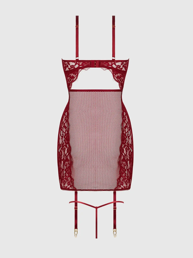 DEZI LACE & CHAIN CHEMISE SET Lingerie HOD