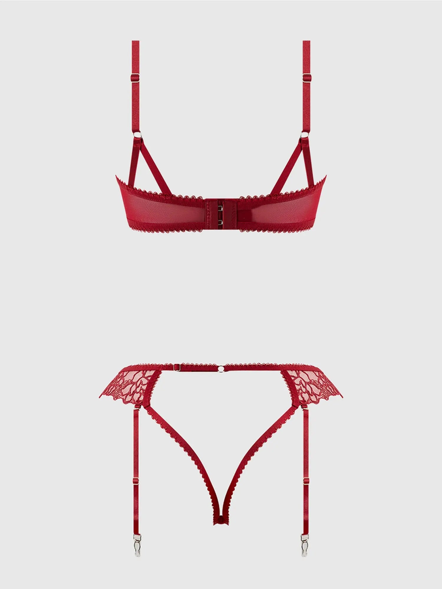 EDEN EMBROIDERED LACE BRA & BACKLESS HIPSTER SET
