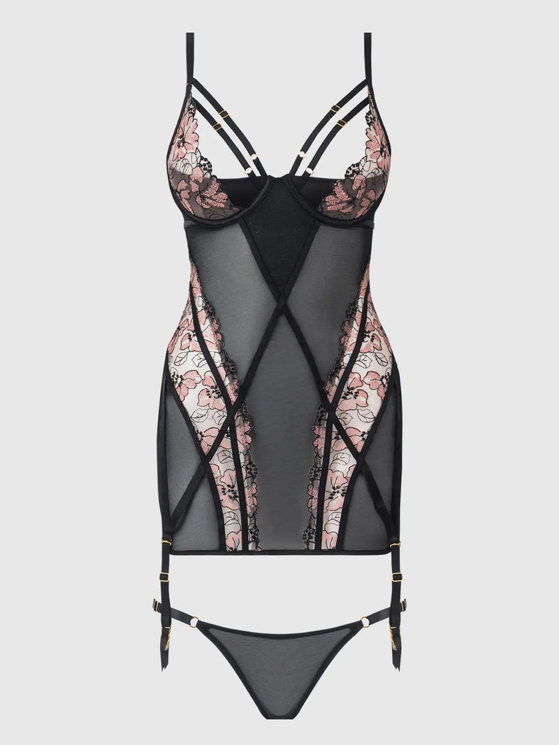 NOVA BLACKLIGHT CHEMISE SET Lingerie HOD   