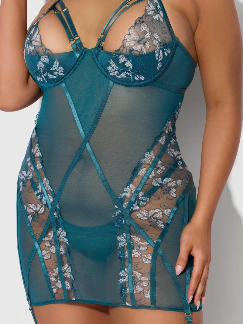 NOVA BLACKLIGHT CHEMISE SET Lingerie HOD