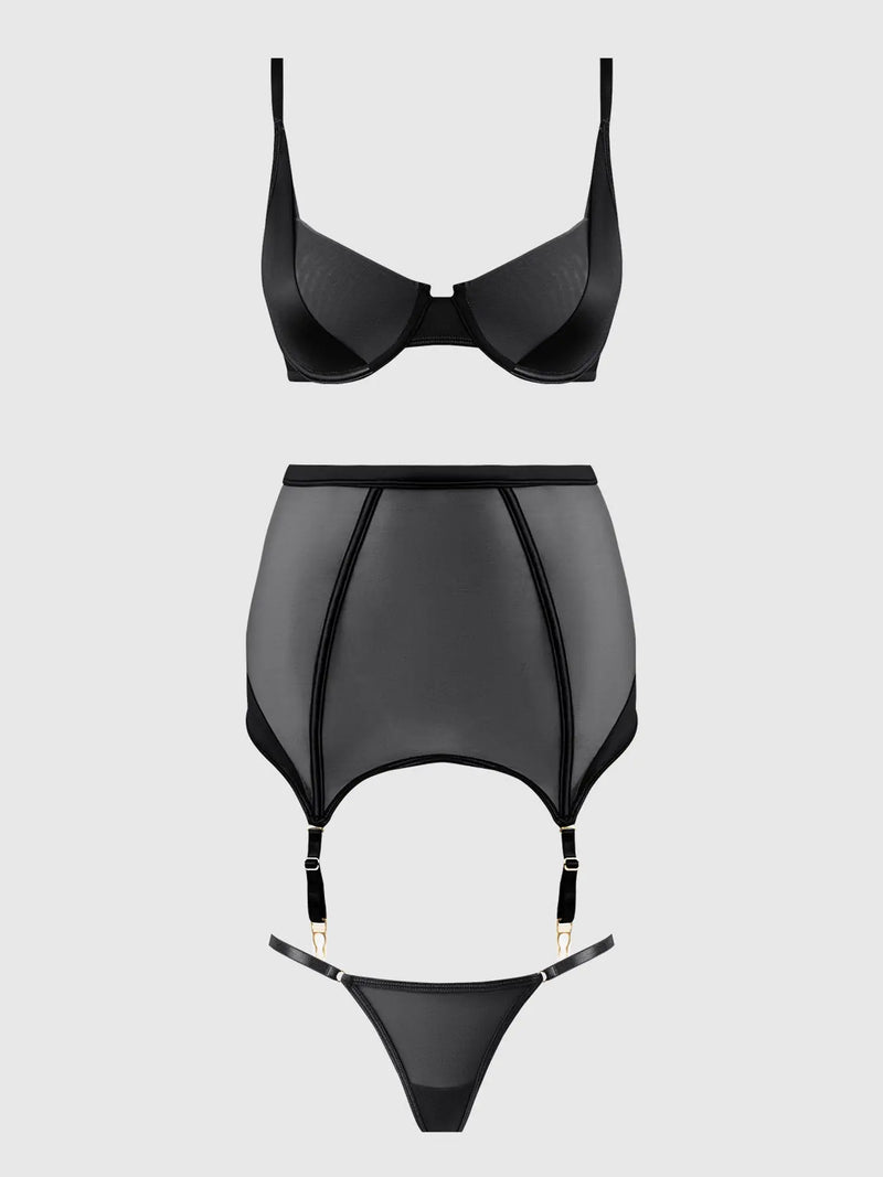 RAQUEL 3 PIECE SKIRT SET Lingerie HOD   