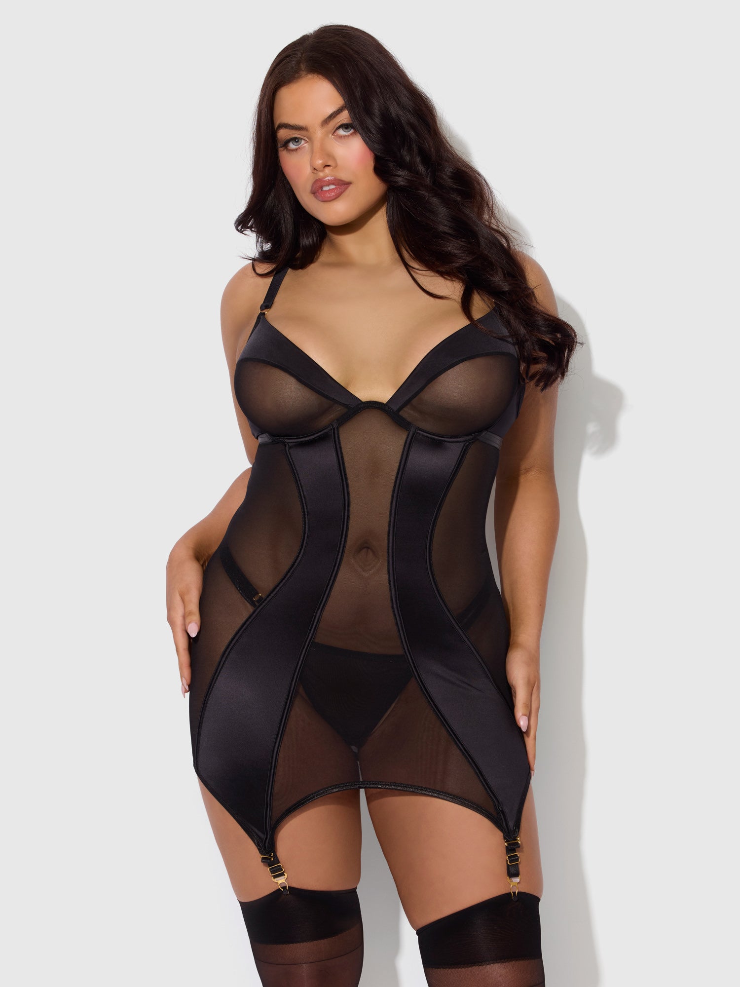 DARK ROSE CHEMISE SET