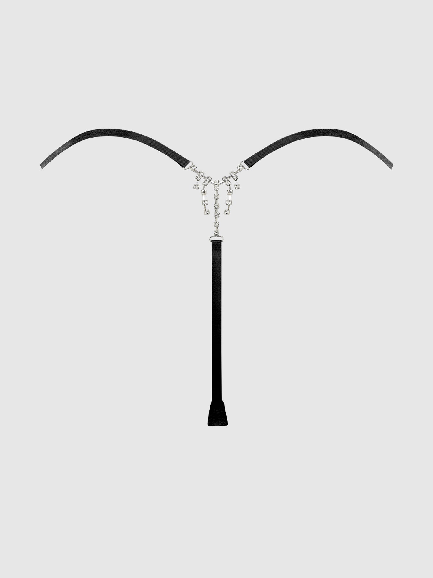 KRYSTAL SIDE SLIDER & RHINESTONE FRINGE BACK G-STRING Lingerie