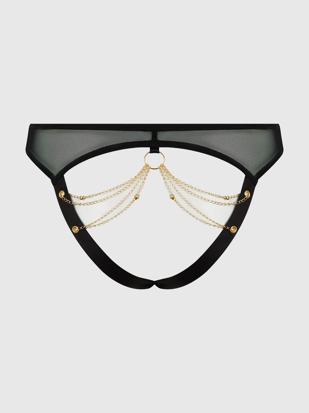 MESH & CHAIN OPEN CAGED BACK HIPSTER Adeline's Intimates S