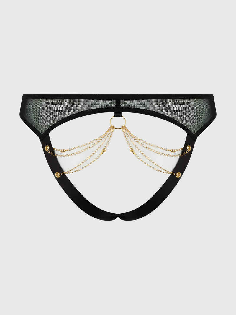 MESH & CHAIN OPEN CAGED BACK HIPSTER Adeline's Intimates S
